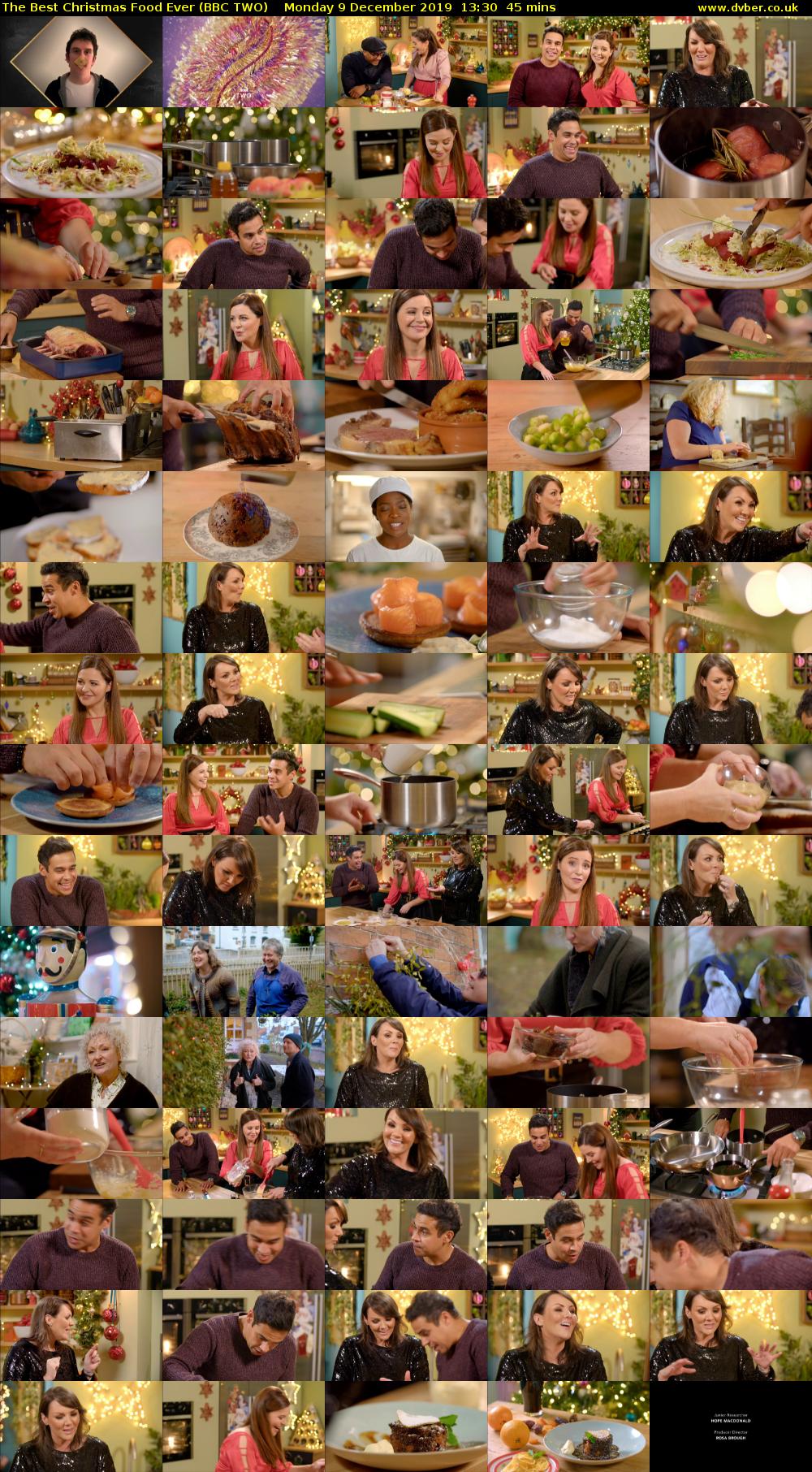 The Best Christmas Food Ever (BBC TWO) Monday 9 December 2019 13:30 - 14:15