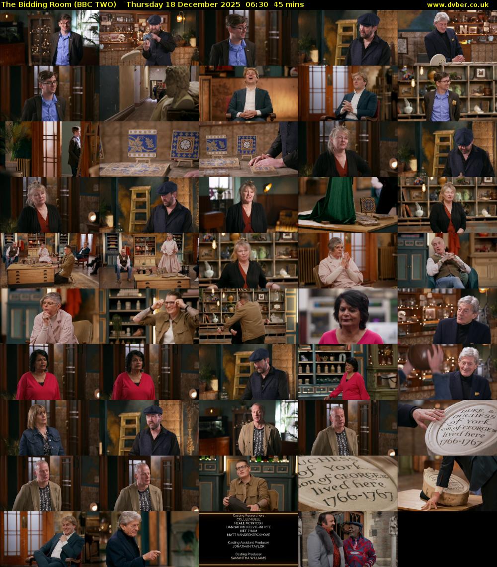 The Bidding Room (BBC TWO) Thursday 18 December 2025 06:30 - 07:15