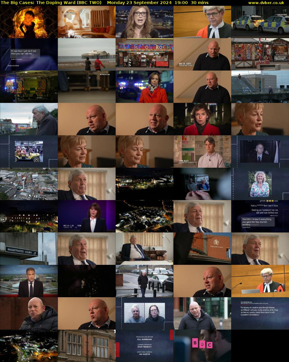 The Big Cases: The Doping Ward (BBC TWO) Monday 23 September 2024 19:00 - 19:30