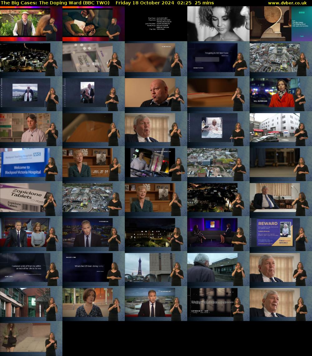 The Big Cases: The Doping Ward (BBC TWO) Friday 18 October 2024 02:25 - 02:50
