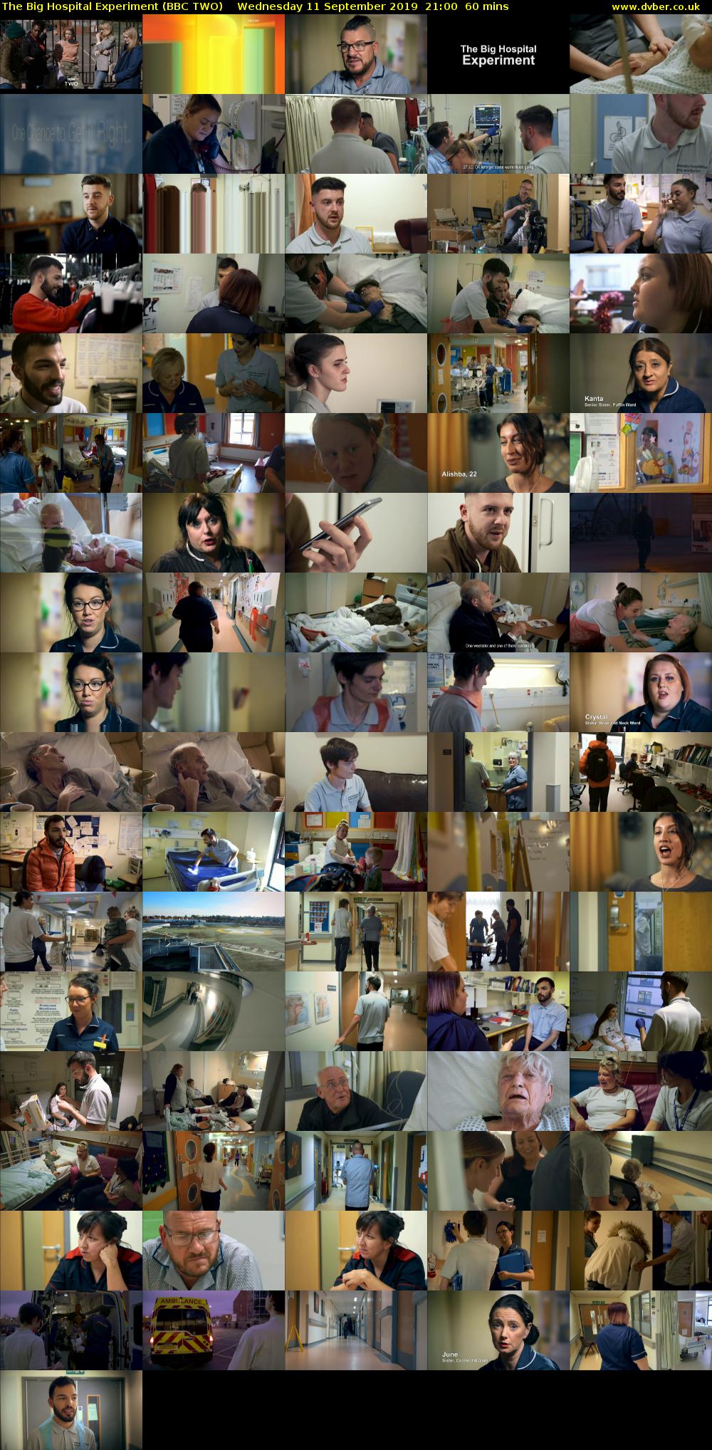 The Big Hospital Experiment (BBC TWO) Wednesday 11 September 2019 21:00 - 22:00