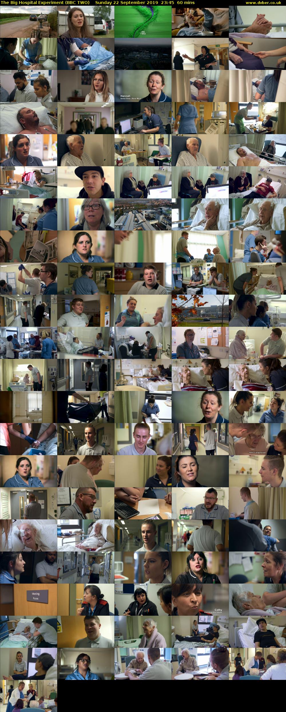 The Big Hospital Experiment (BBC TWO) Sunday 22 September 2019 23:45 - 00:45