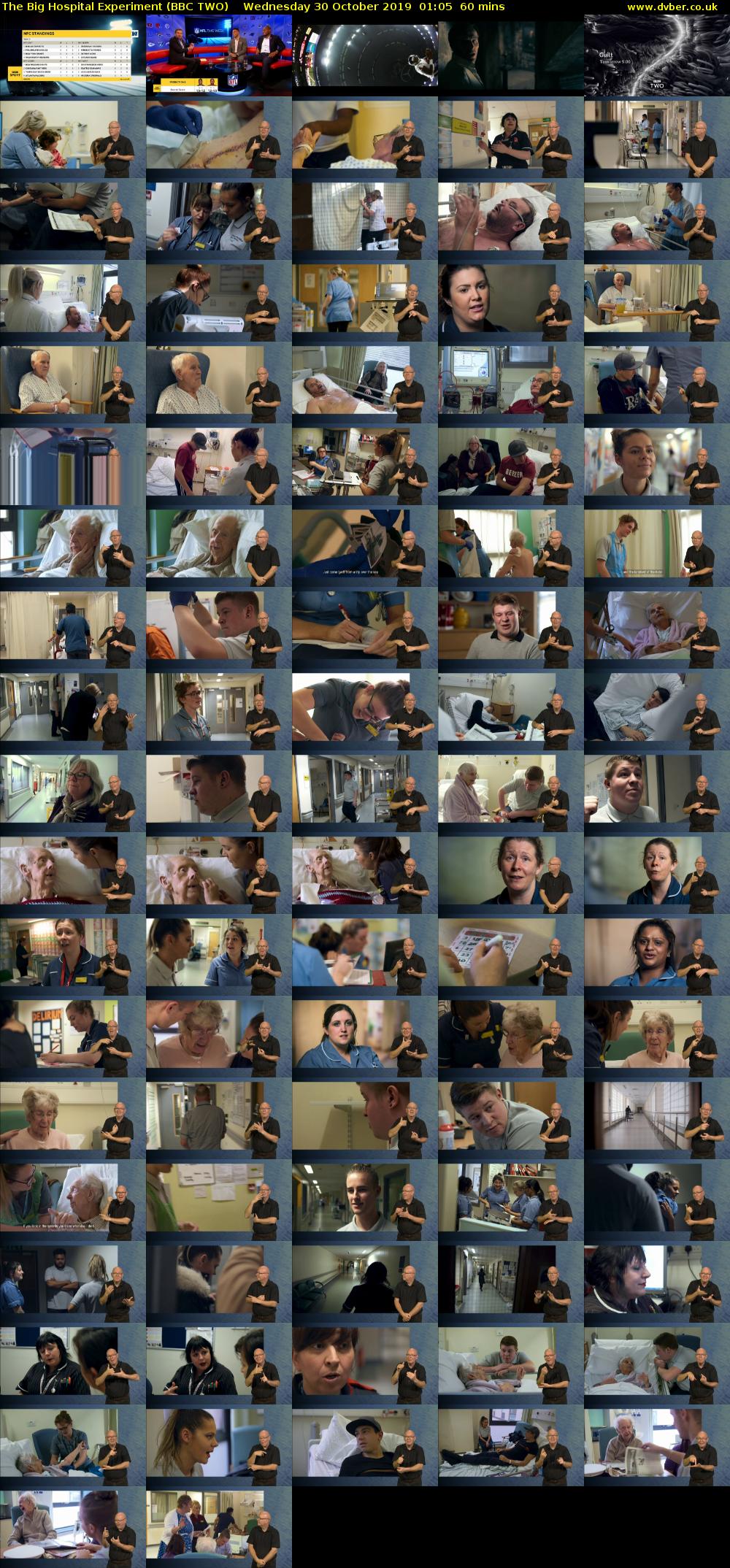 The Big Hospital Experiment (BBC TWO) Wednesday 30 October 2019 01:05 - 02:05