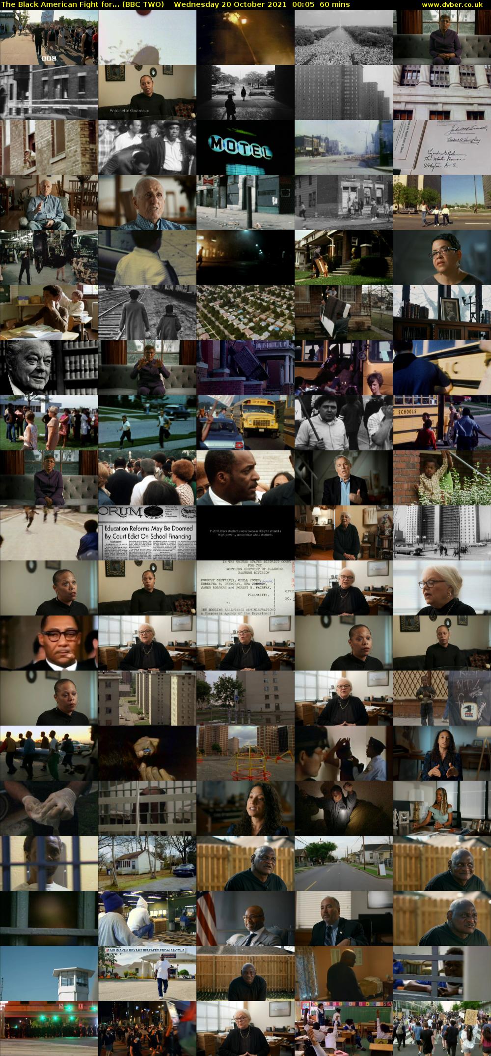 The Black American Fight for... (BBC TWO) Wednesday 20 October 2021 00:05 - 01:05