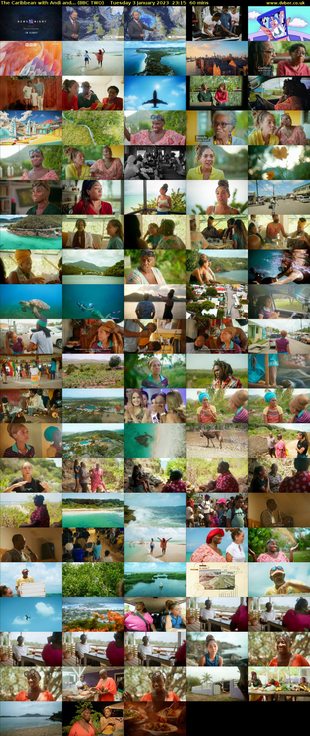 The Caribbean with Andi and... (BBC TWO) Tuesday 3 January 2023 23:15 - 00:15
