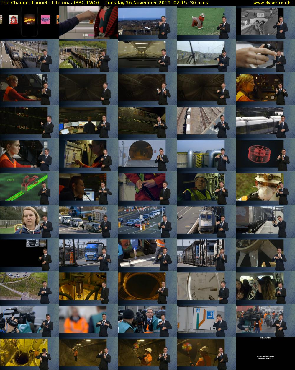 The Channel Tunnel - Life on... (BBC TWO) Tuesday 26 November 2019 02:15 - 02:45