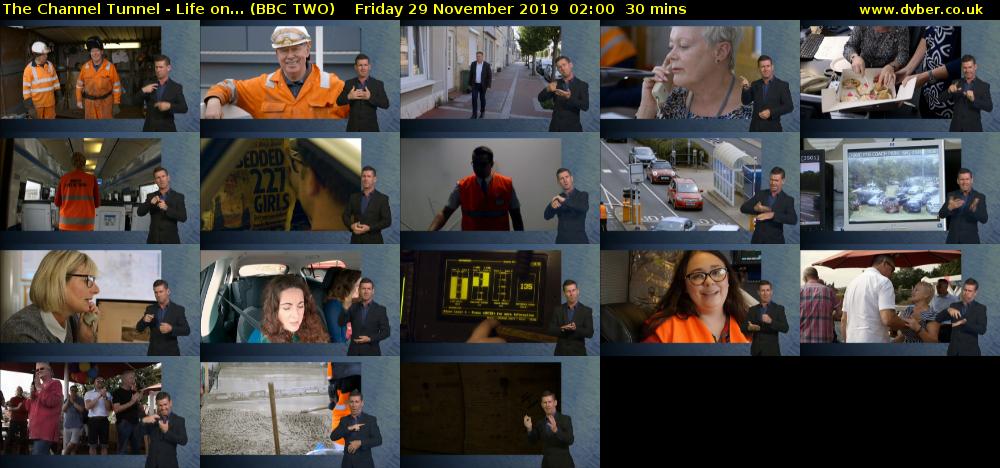 The Channel Tunnel - Life on... (BBC TWO) Friday 29 November 2019 02:00 - 02:30
