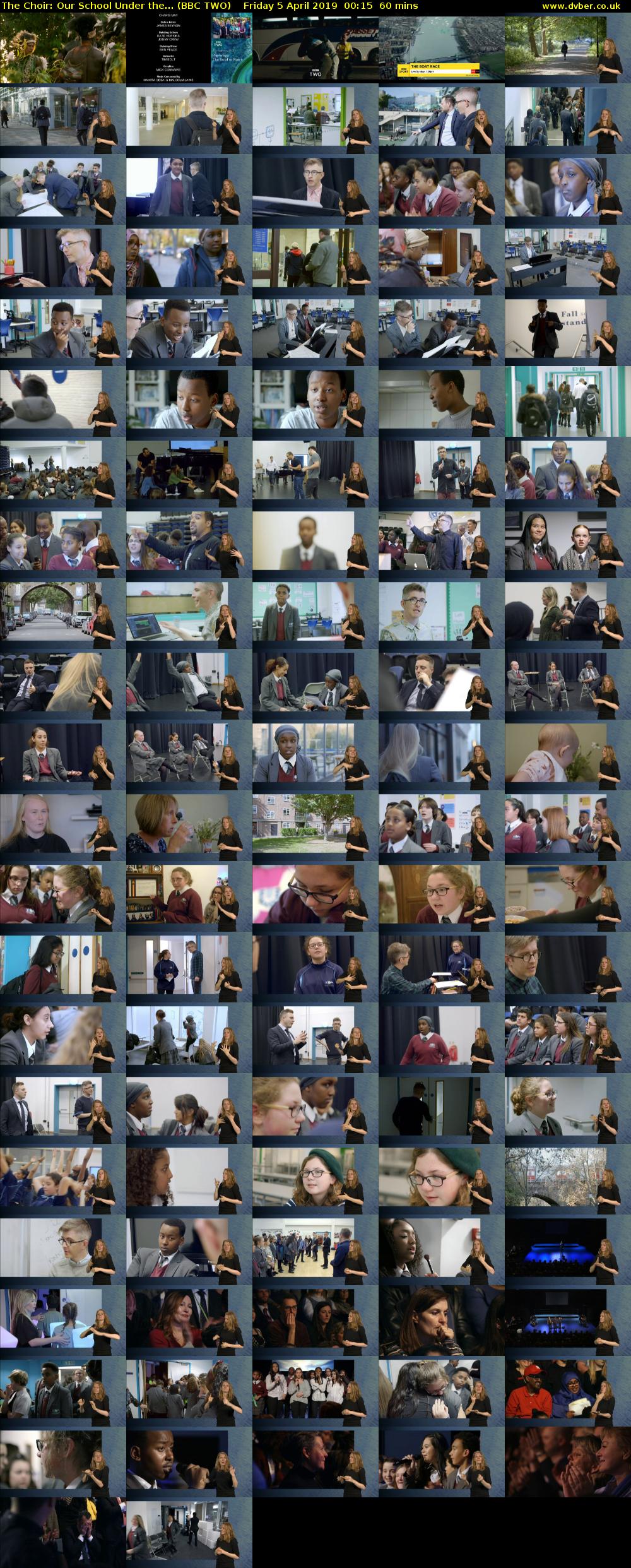 The Choir: Our School Under the... (BBC TWO) Friday 5 April 2019 00:15 - 01:15