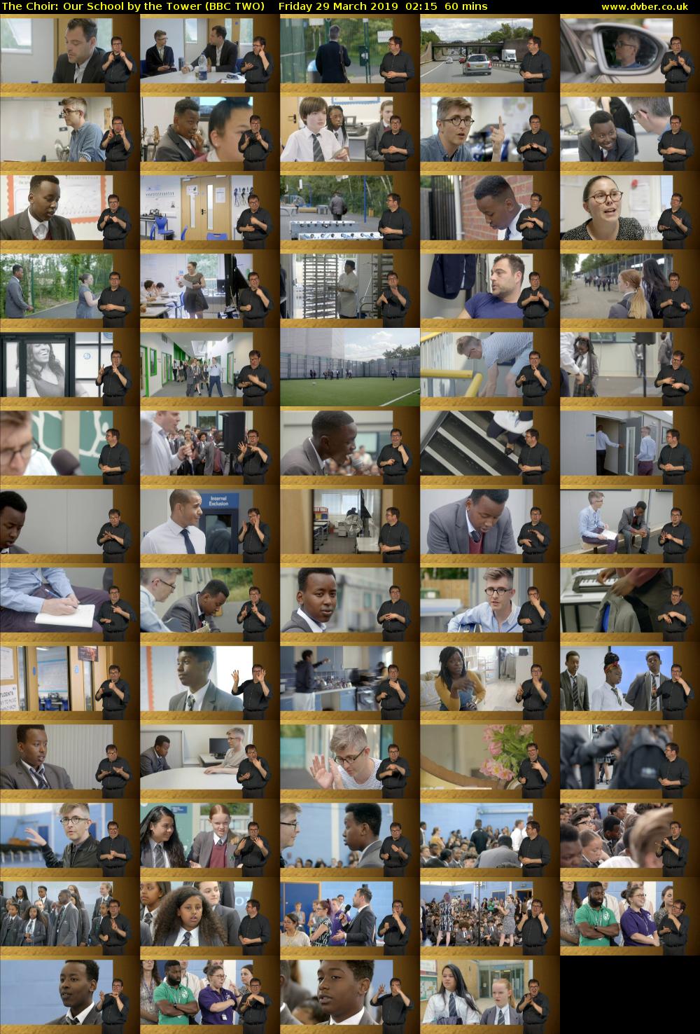 The Choir: Our School by the Tower (BBC TWO) Friday 29 March 2019 02:15 - 03:15