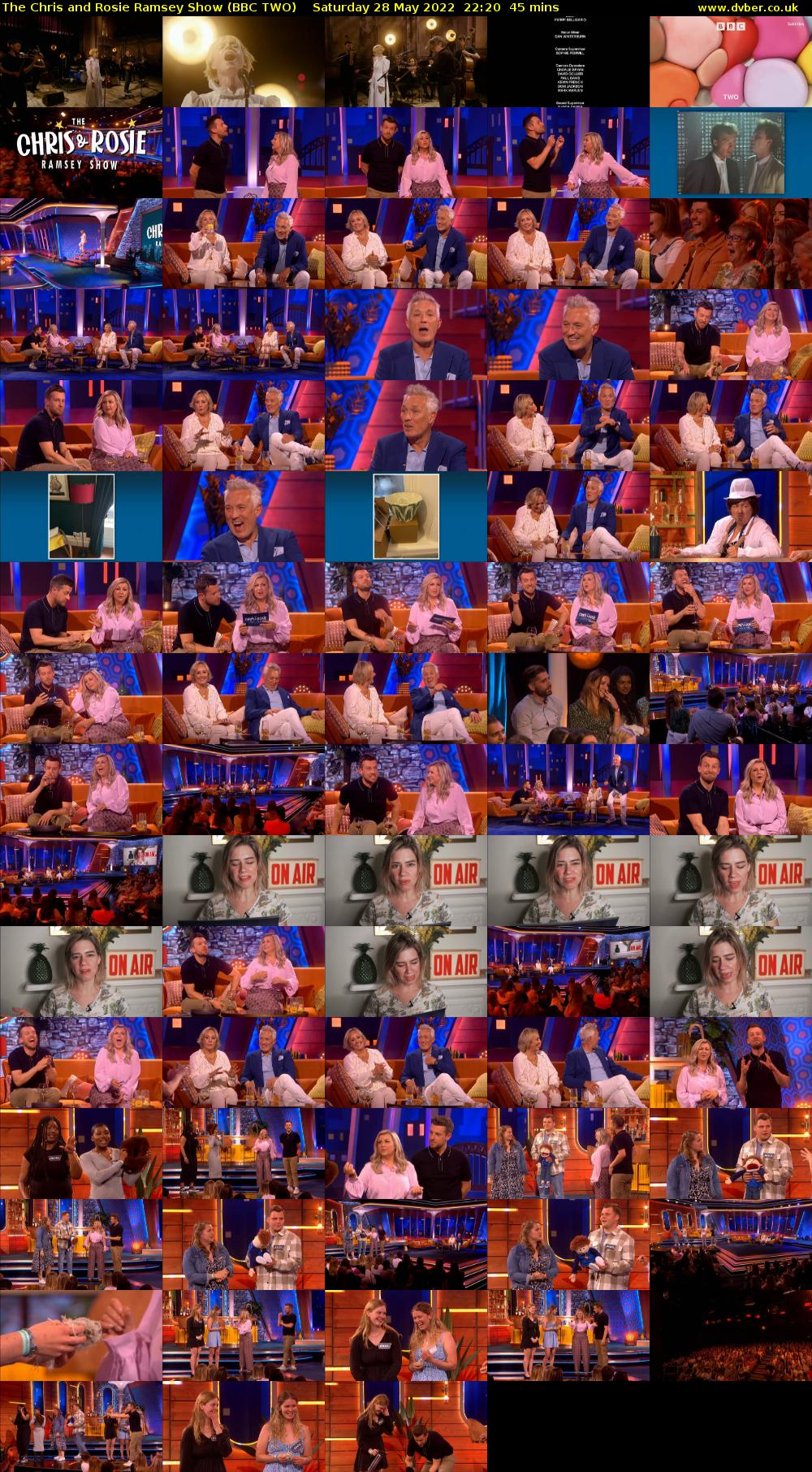 The Chris and Rosie Ramsey Show (BBC TWO) Saturday 28 May 2022 22:20 - 23:05