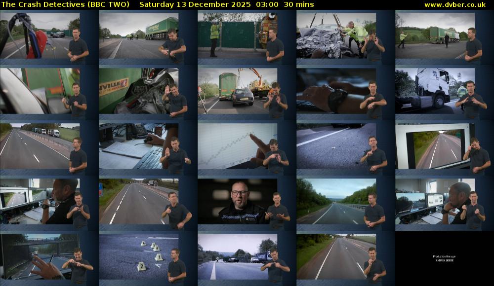 The Crash Detectives (BBC TWO) Saturday 13 December 2025 03:00 - 03:30