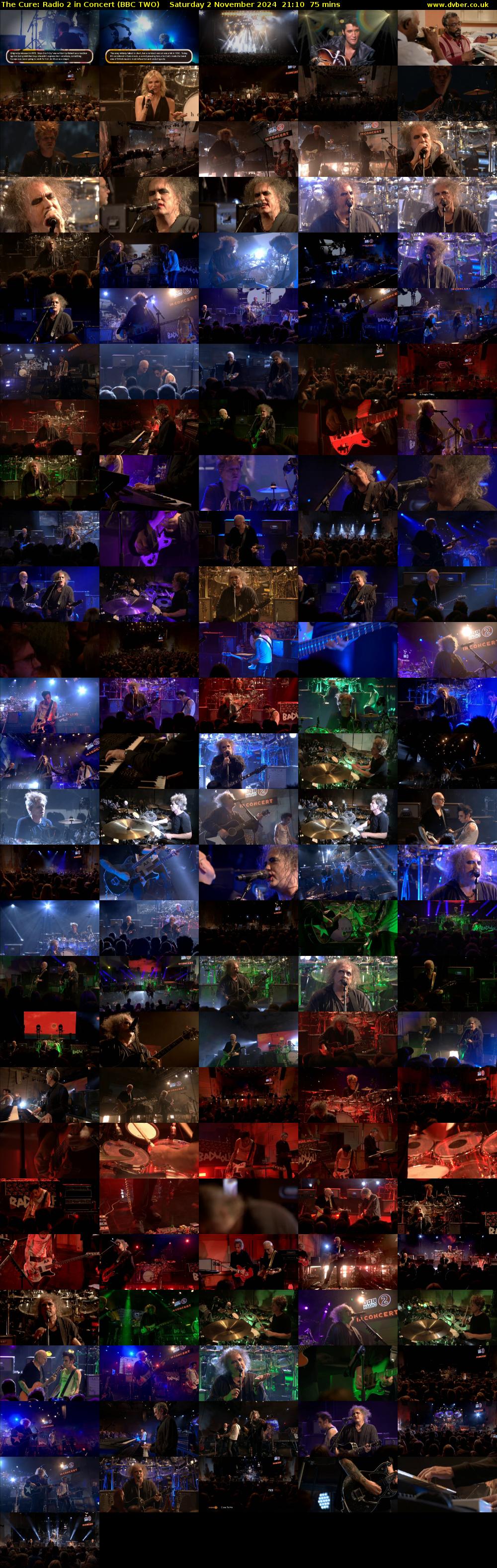 The Cure: Radio 2 in Concert (BBC TWO) Saturday 2 November 2024 21:10 - 22:25