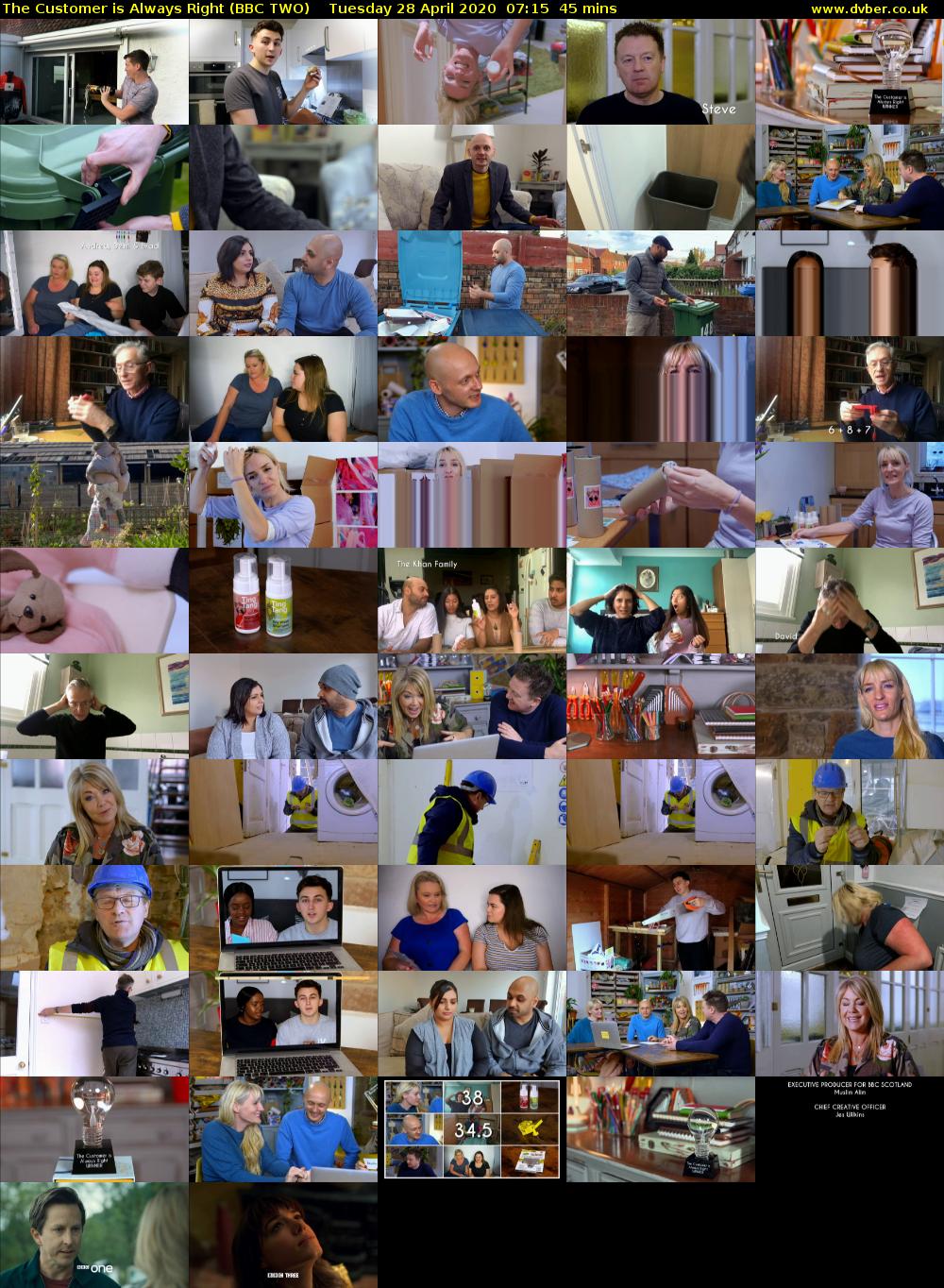 The Customer Is Always Right (BBC TWO) Tuesday 28 April 2020 07:15 - 08:00