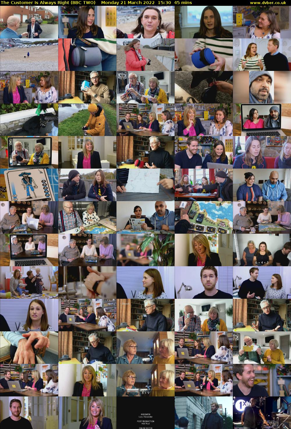 The Customer Is Always Right (BBC TWO) Monday 21 March 2022 15:30 - 16:15