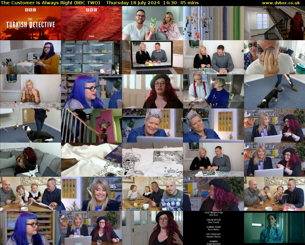 The Customer Is Always Right (BBC TWO) Thursday 18 July 2024 14:30 - 15:15