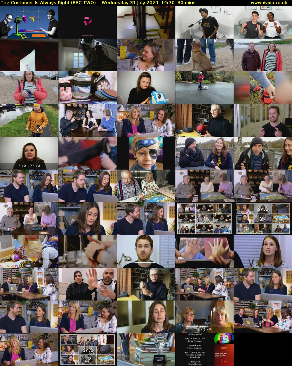 The Customer Is Always Right (BBC TWO) Wednesday 31 July 2024 14:30 - 15:00