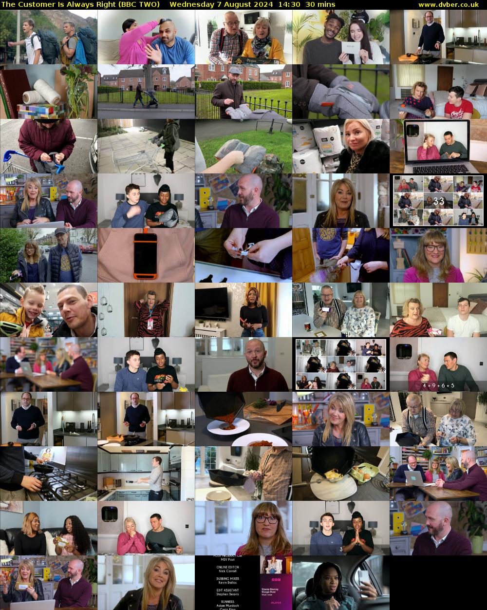 The Customer Is Always Right (BBC TWO) Wednesday 7 August 2024 14:30 - 15:00