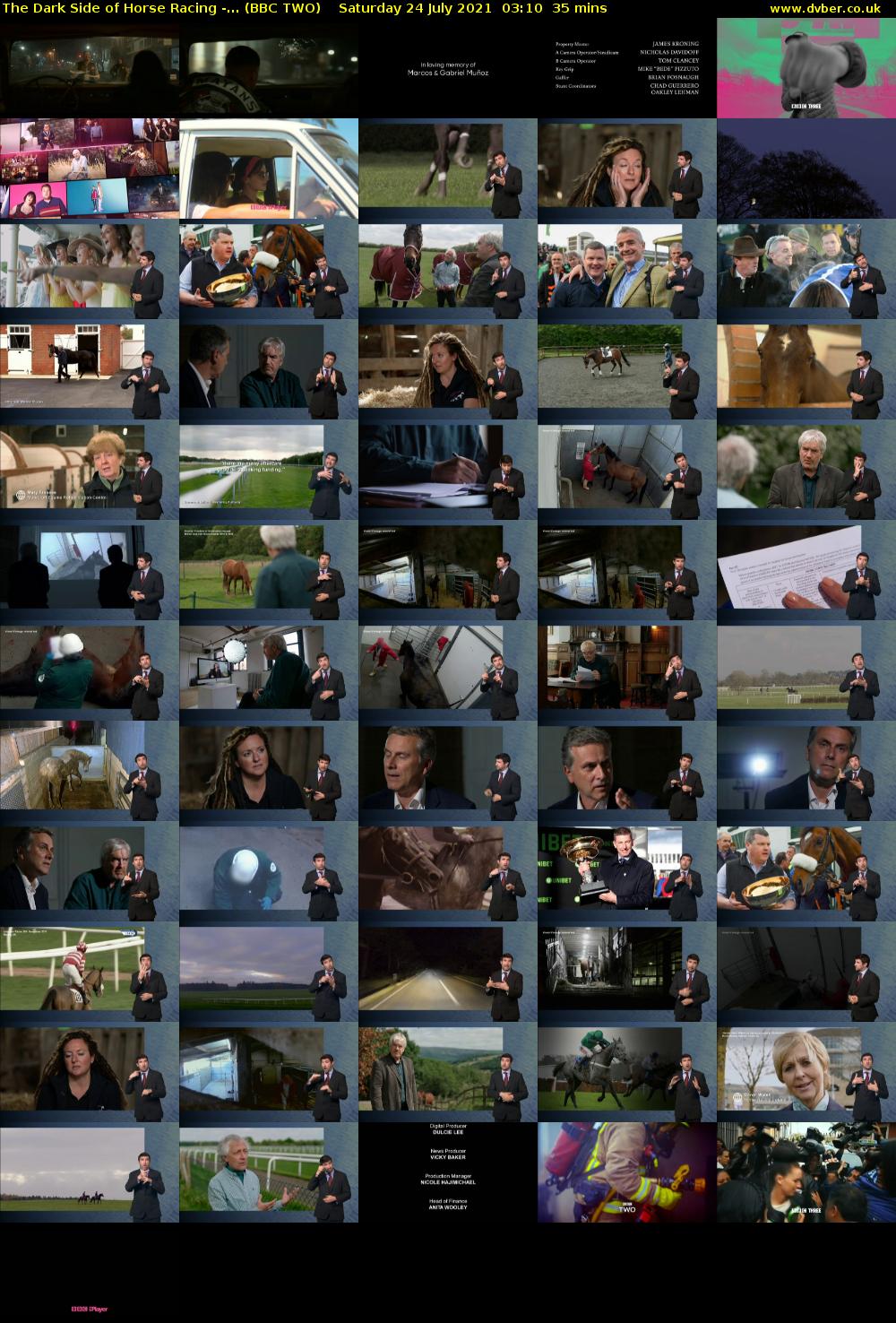The Dark Side of Horse Racing -... (BBC TWO) Saturday 24 July 2021 03:10 - 03:45