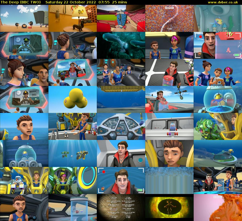 The Deep (BBC TWO) Saturday 22 October 2022 07:55 - 08:20