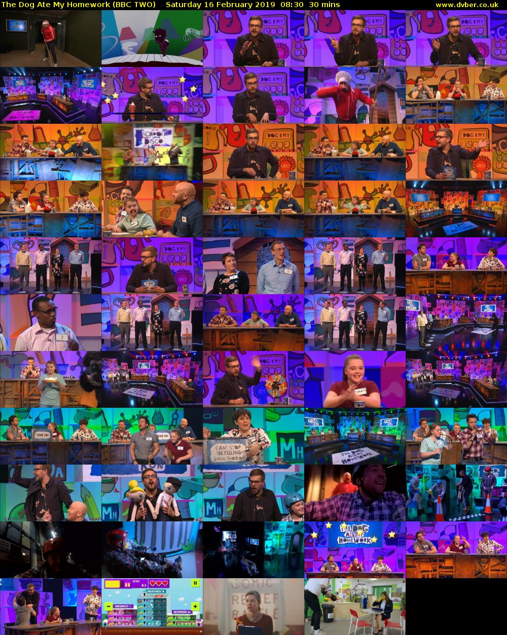 The Dog Ate My Homework (BBC TWO) Saturday 16 February 2019 08:30 - 09:00