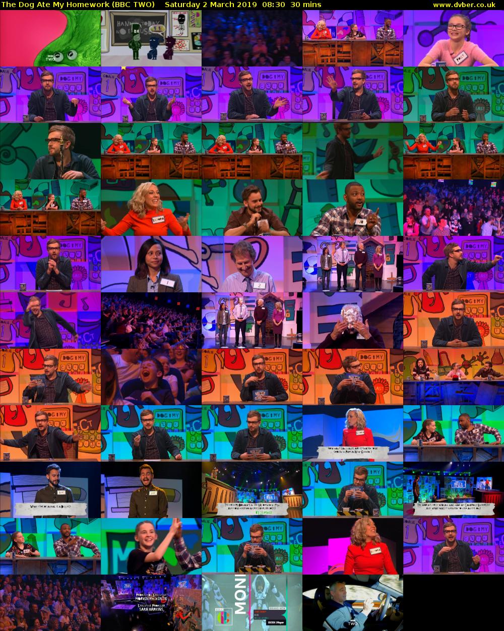 The Dog Ate My Homework (BBC TWO) Saturday 2 March 2019 08:30 - 09:00
