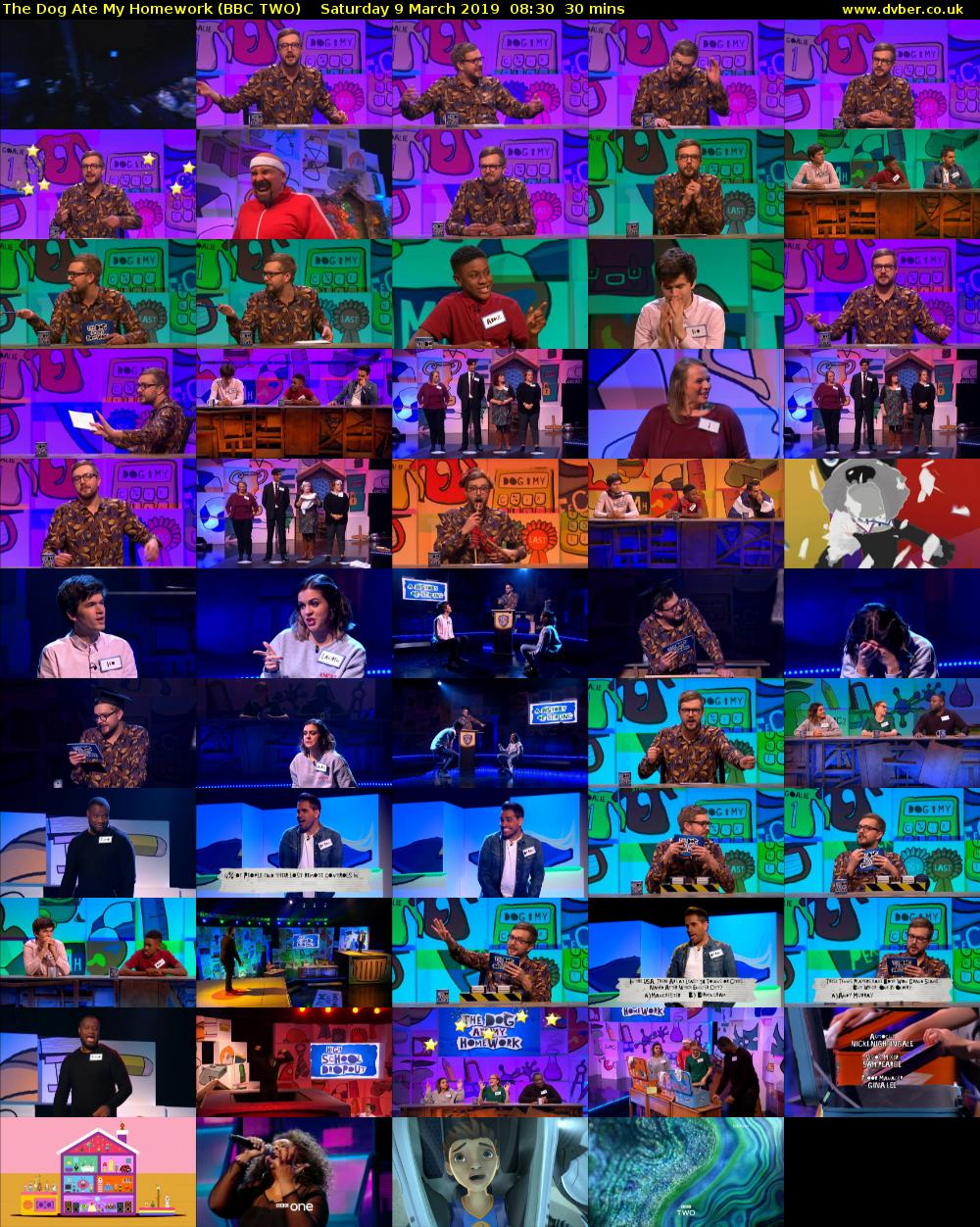 The Dog Ate My Homework (BBC TWO) Saturday 9 March 2019 08:30 - 09:00