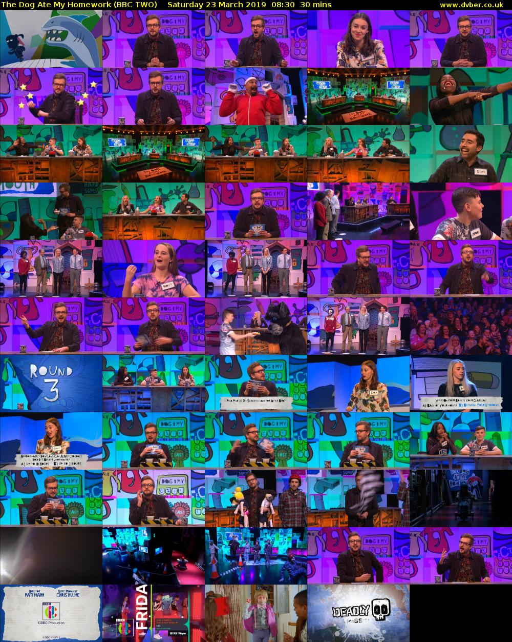 The Dog Ate My Homework (BBC TWO) Saturday 23 March 2019 08:30 - 09:00