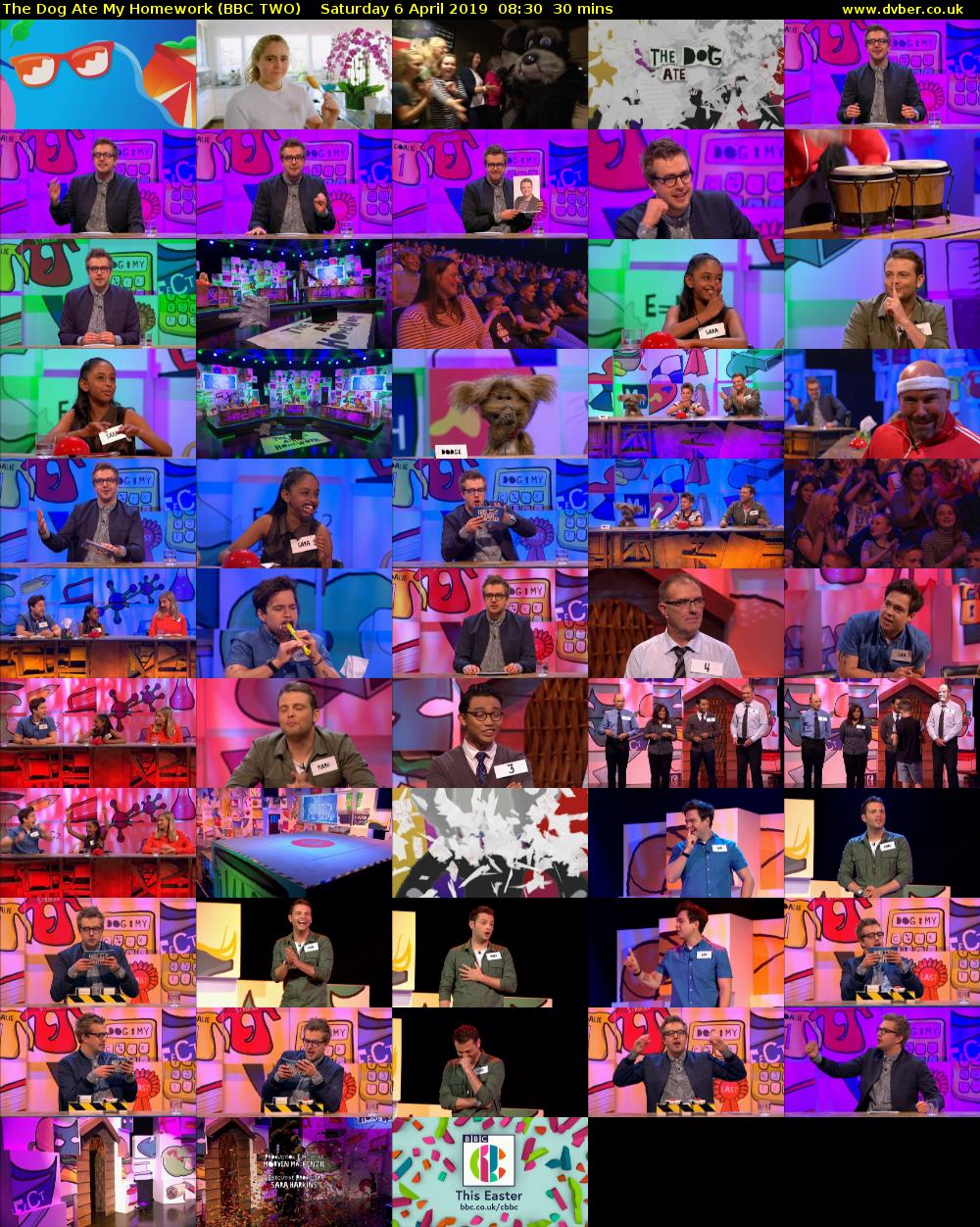 The Dog Ate My Homework (BBC TWO) Saturday 6 April 2019 08:30 - 09:00