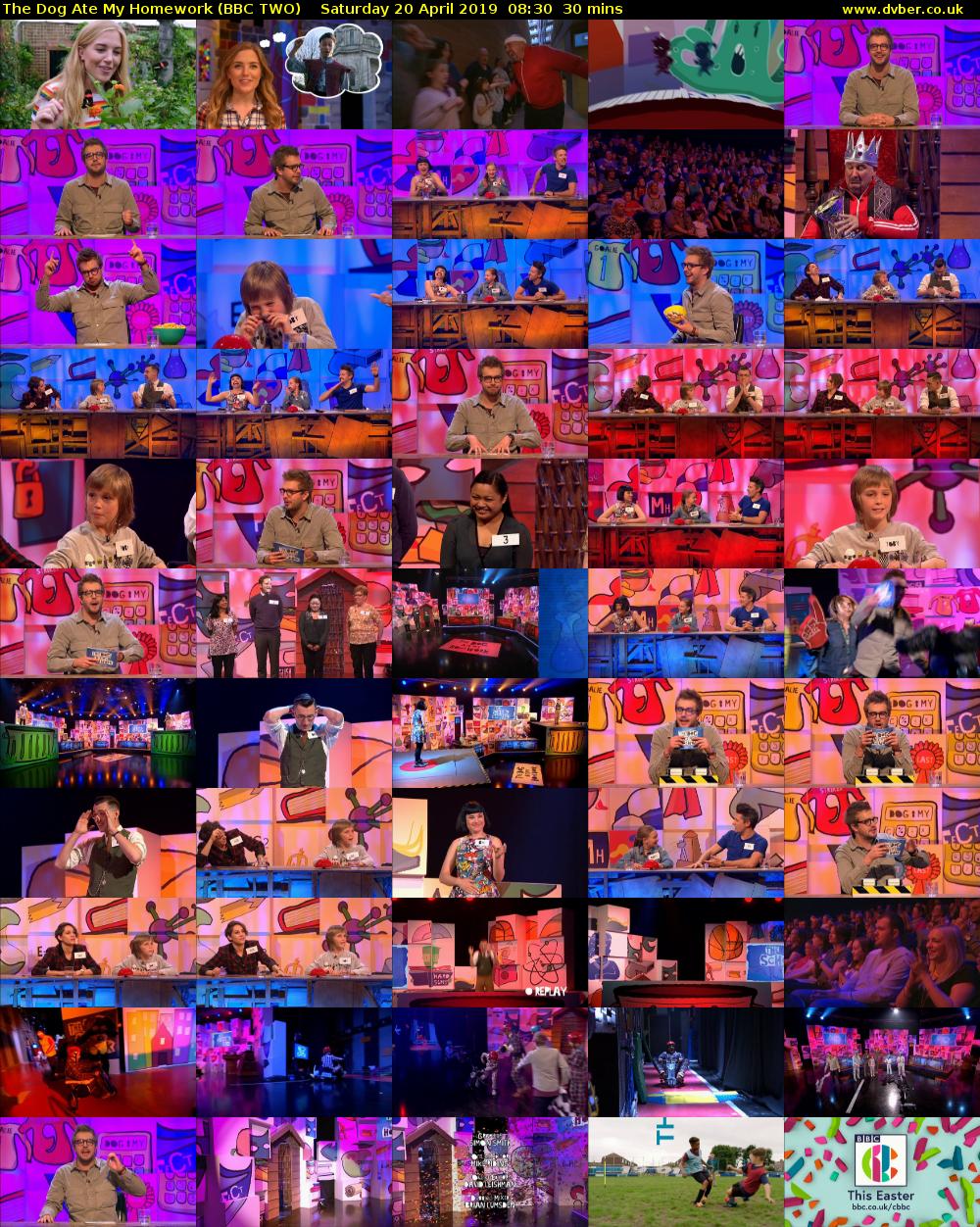 The Dog Ate My Homework (BBC TWO) Saturday 20 April 2019 08:30 - 09:00