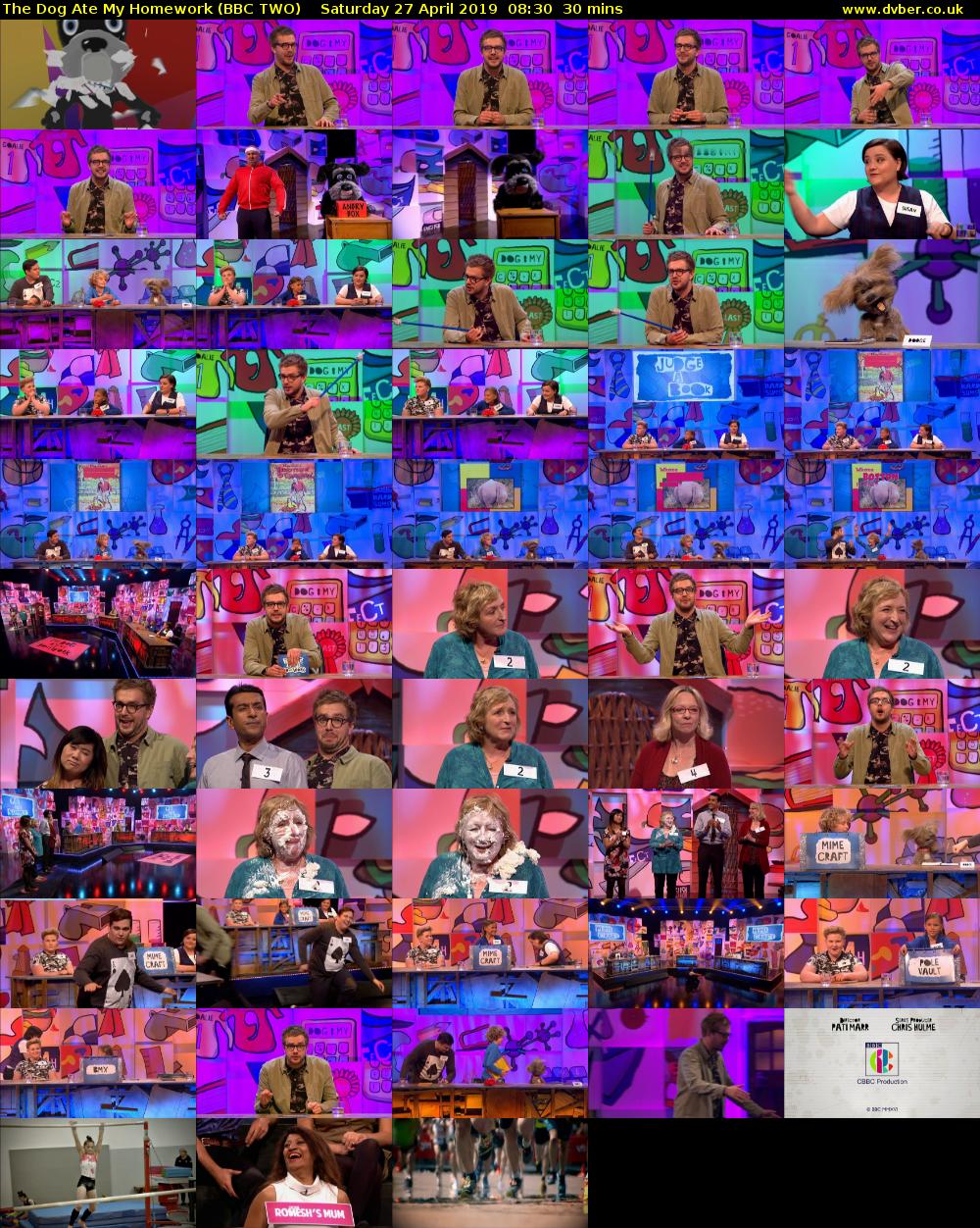 The Dog Ate My Homework (BBC TWO) Saturday 27 April 2019 08:30 - 09:00