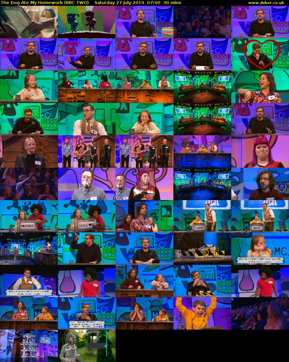 The Dog Ate My Homework (BBC TWO) Saturday 27 July 2019 07:00 - 07:30