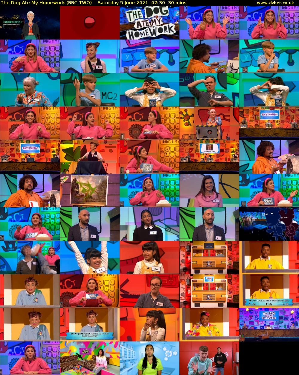 The Dog Ate My Homework (BBC TWO) Saturday 5 June 2021 07:30 - 08:00