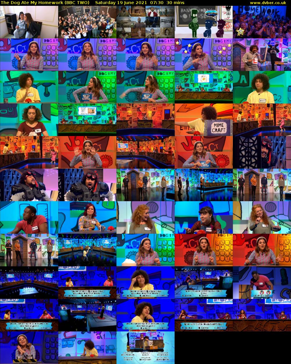 The Dog Ate My Homework (BBC TWO) Saturday 19 June 2021 07:30 - 08:00