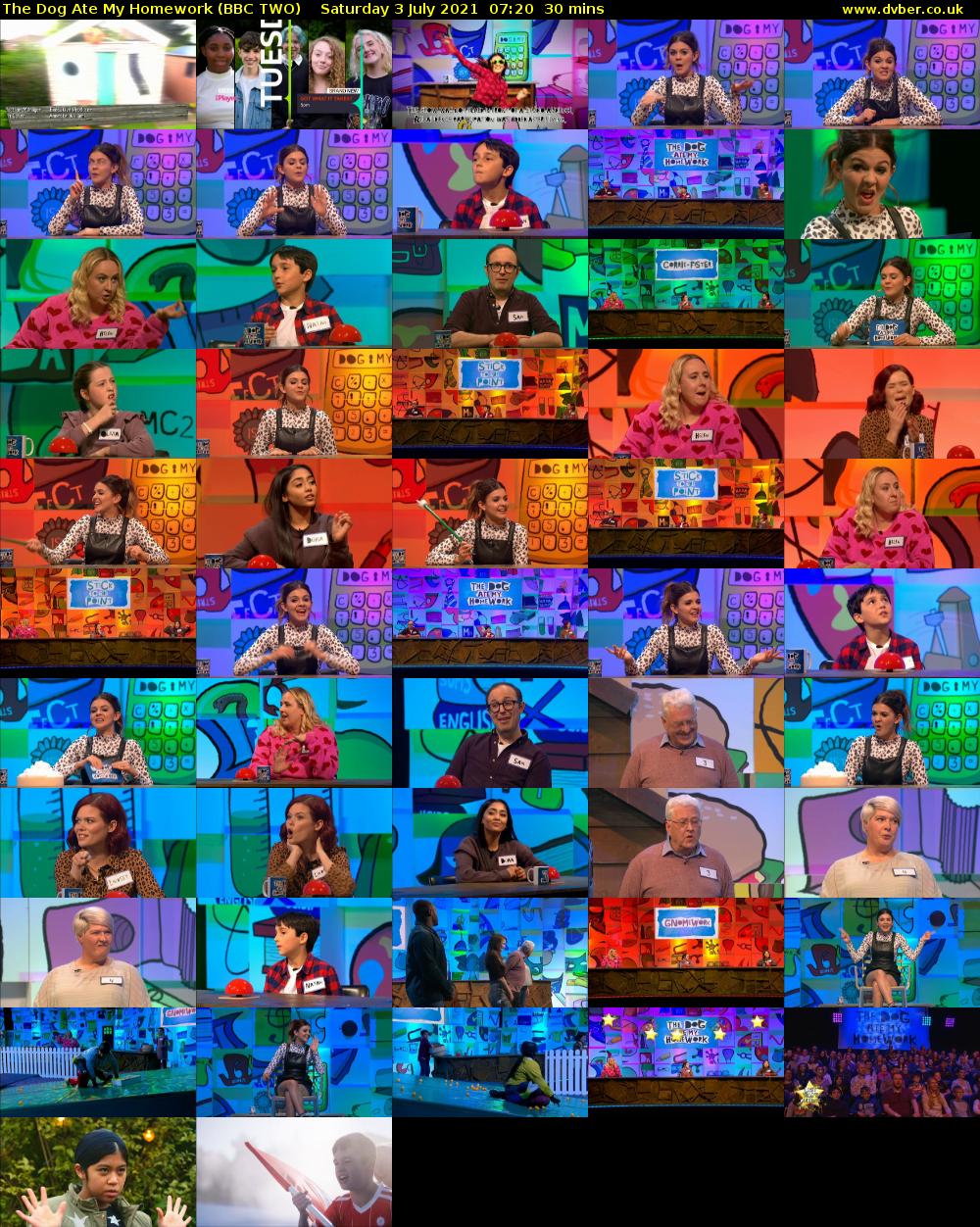 The Dog Ate My Homework (BBC TWO) Saturday 3 July 2021 07:20 - 07:50