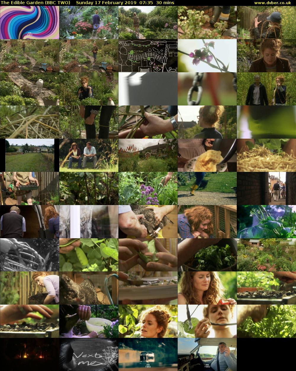 The Edible Garden (BBC TWO) Sunday 17 February 2019 07:35 - 08:05