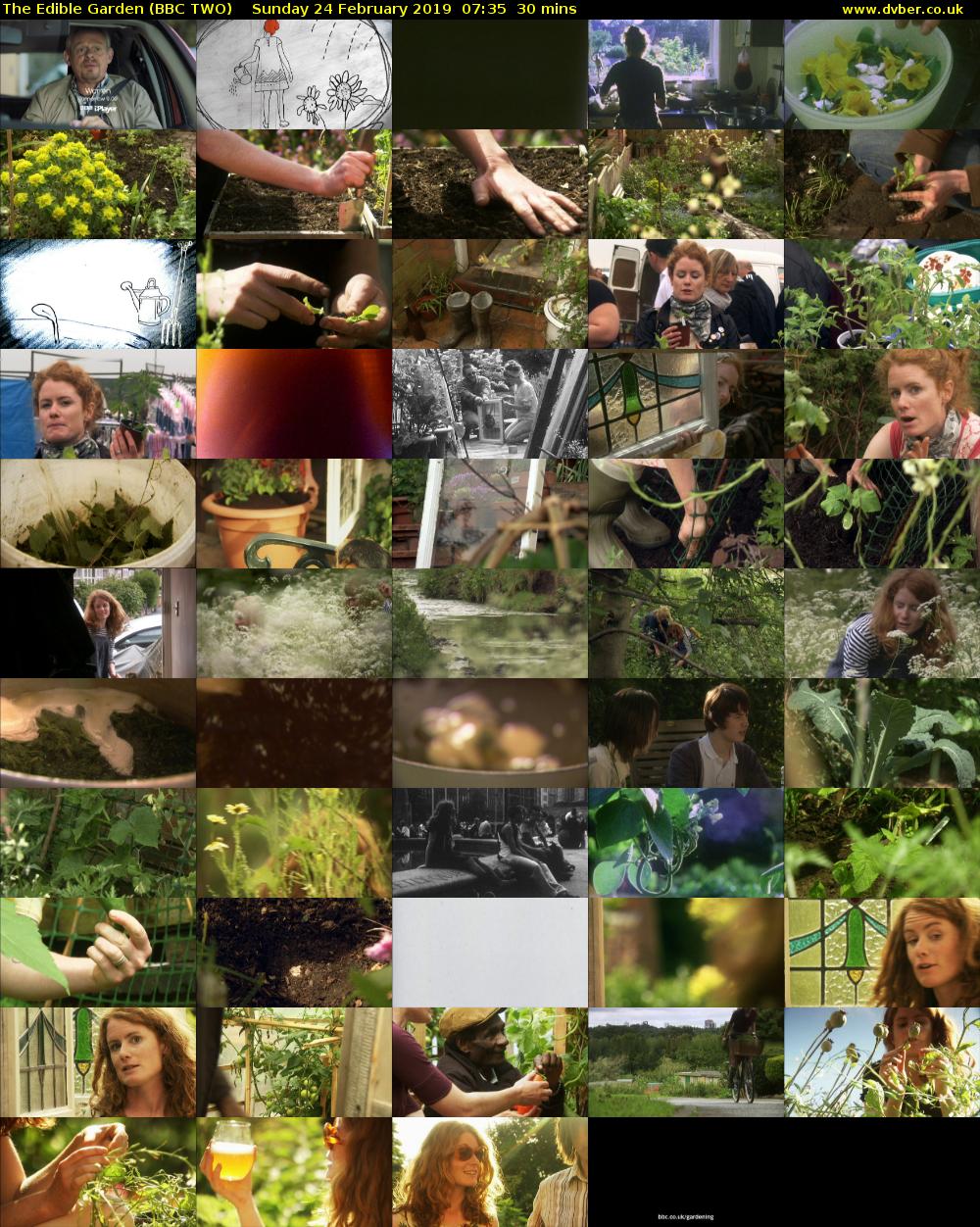 The Edible Garden (BBC TWO) Sunday 24 February 2019 07:35 - 08:05