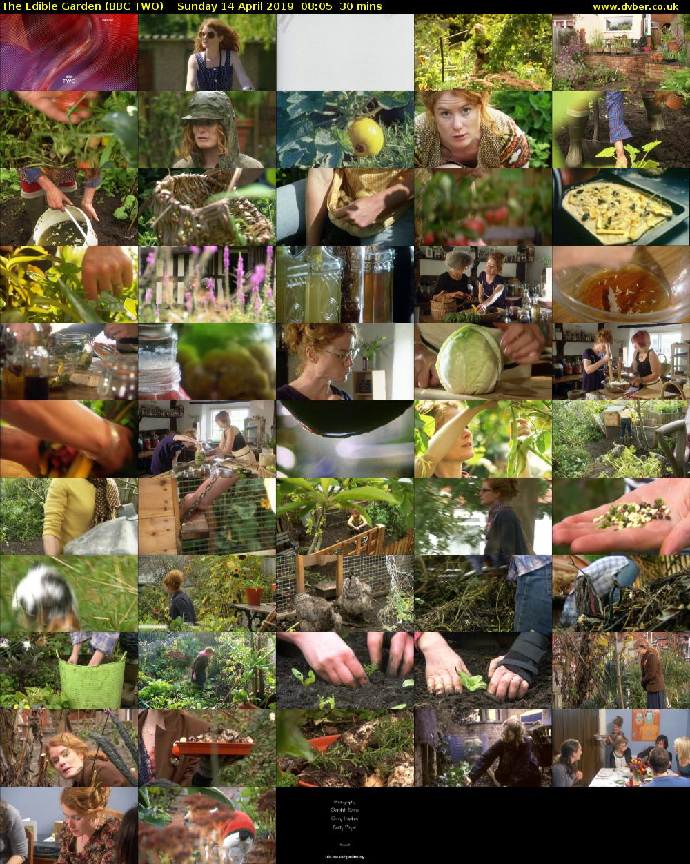 The Edible Garden (BBC TWO) Sunday 14 April 2019 08:05 - 08:35
