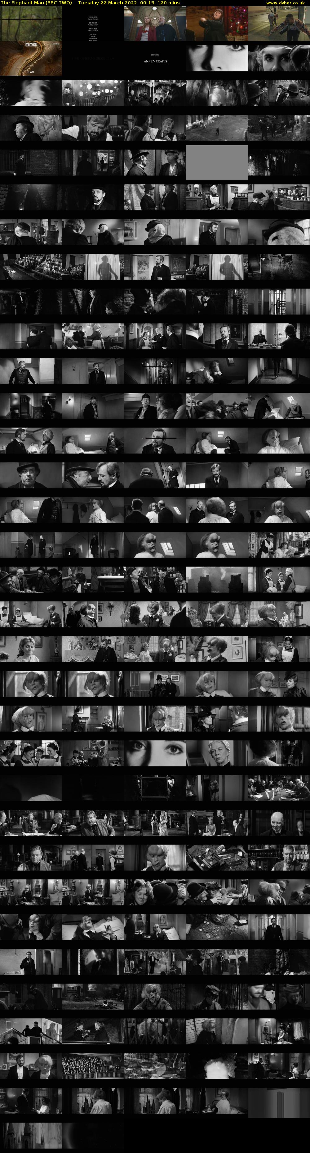 The Elephant Man (BBC TWO) Tuesday 22 March 2022 00:15 - 02:15