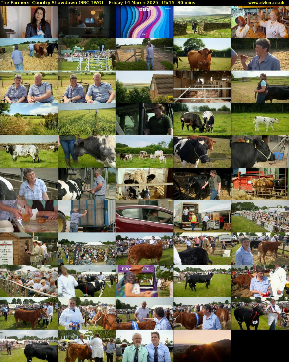 The Farmers' Country Showdown (BBC TWO) Friday 14 March 2025 15:15 - 15:45