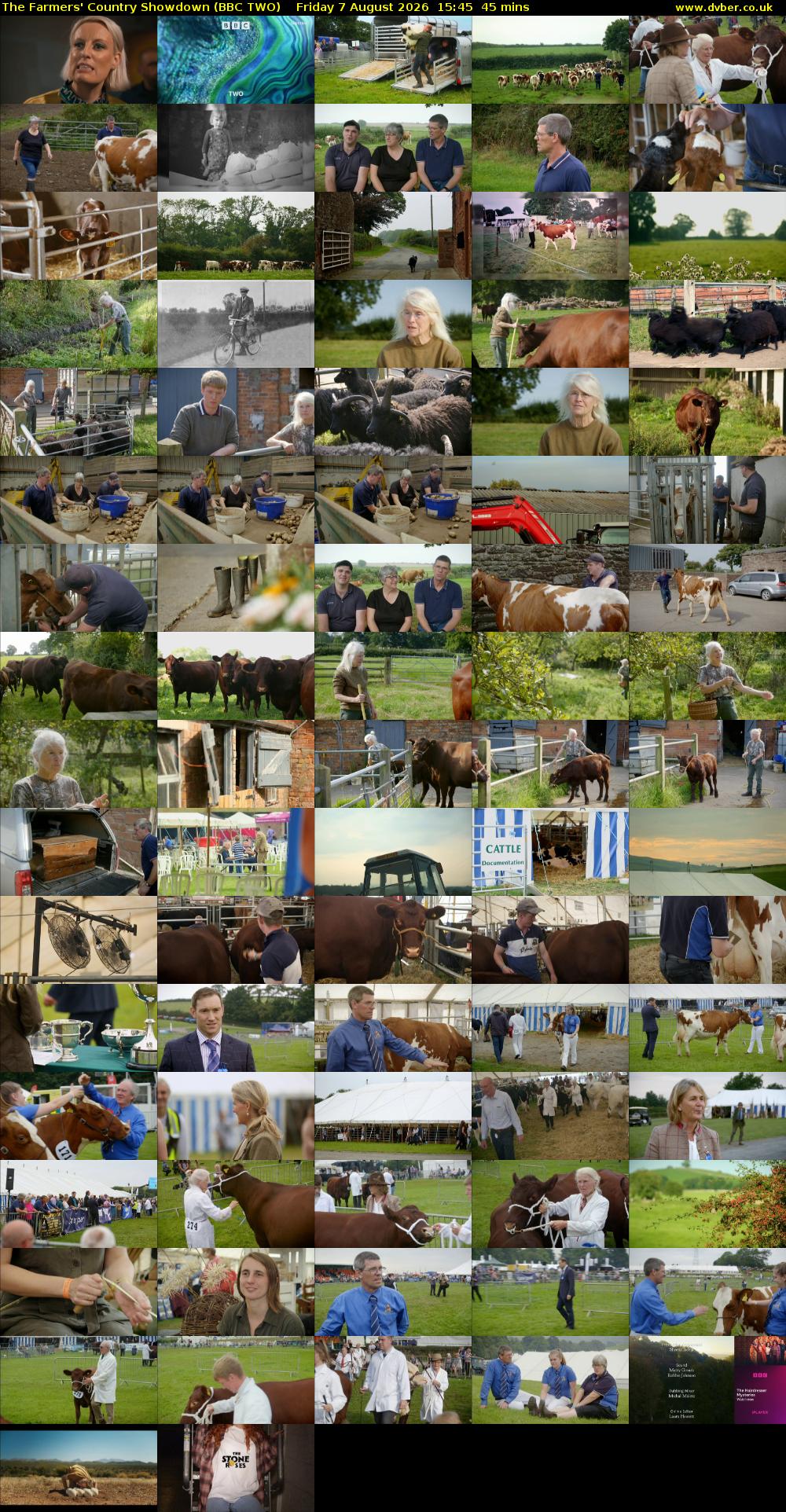 The Farmers' Country Showdown (BBC TWO) Friday 7 August 2026 15:45 - 16:30