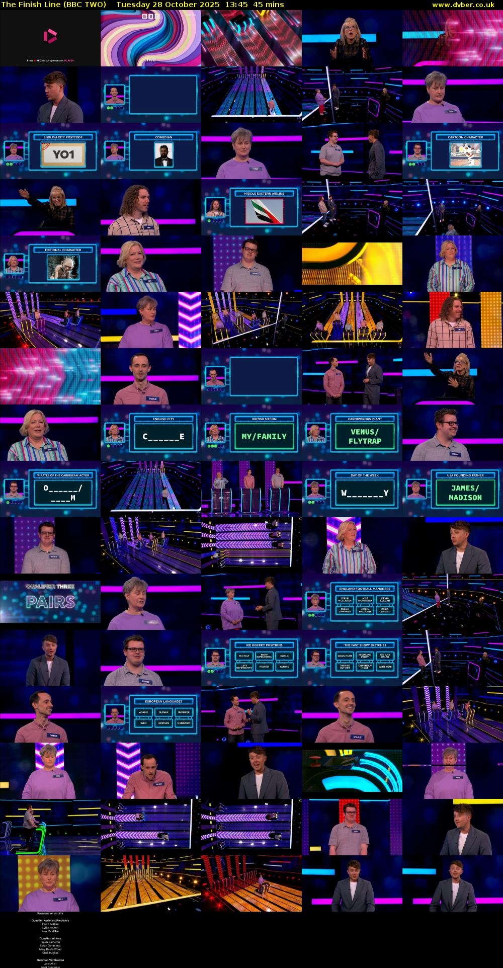 The Finish Line (BBC TWO) Tuesday 28 October 2025 13:45 - 14:30