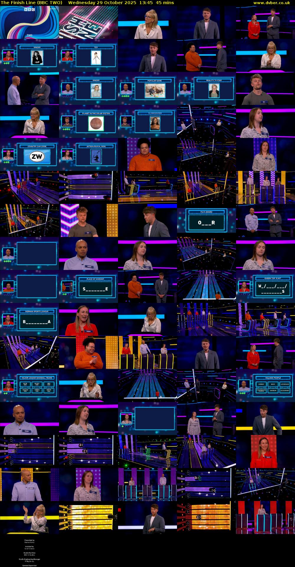 The Finish Line (BBC TWO) Wednesday 29 October 2025 13:45 - 14:30