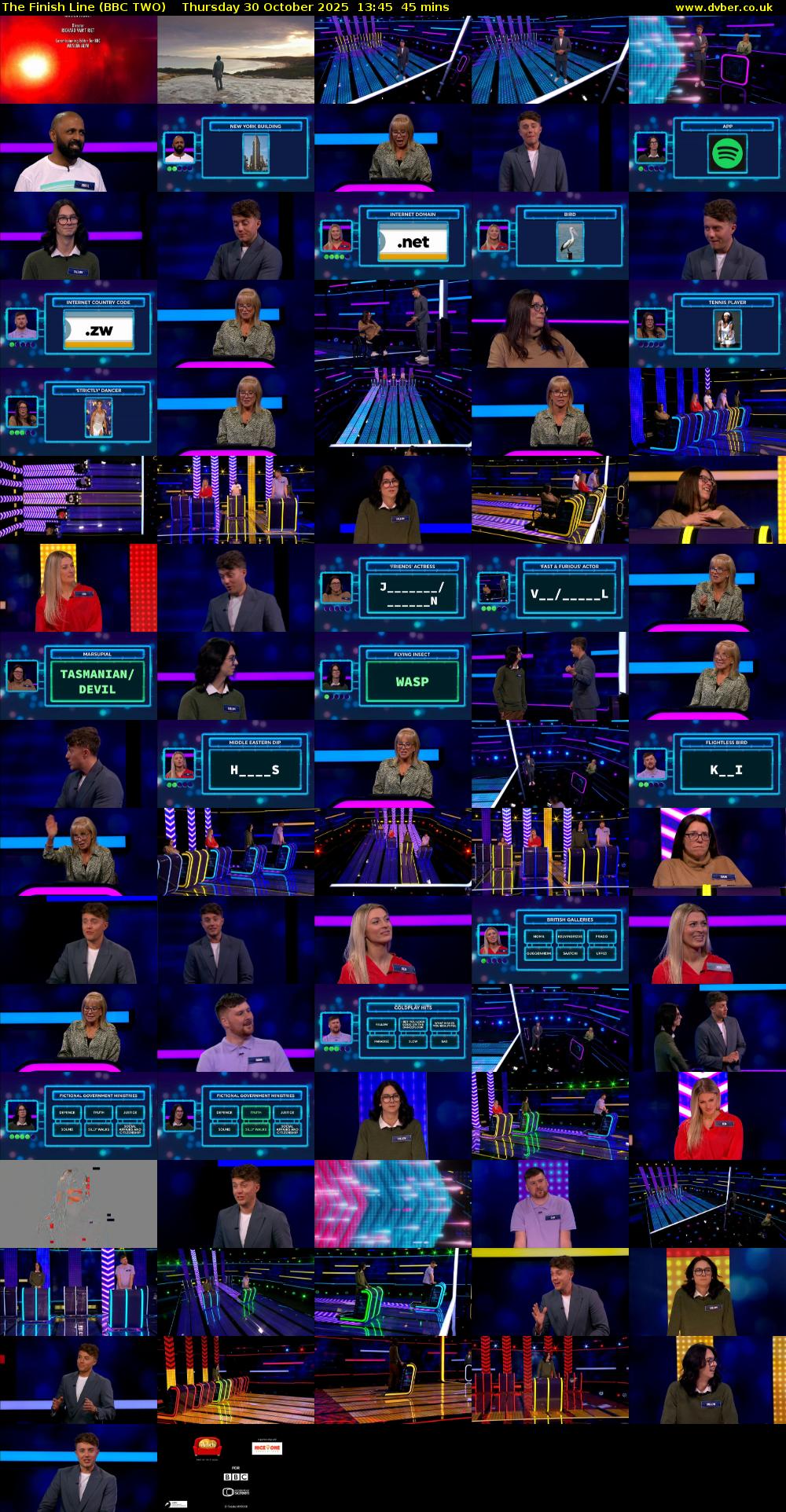 The Finish Line (BBC TWO) Thursday 30 October 2025 13:45 - 14:30