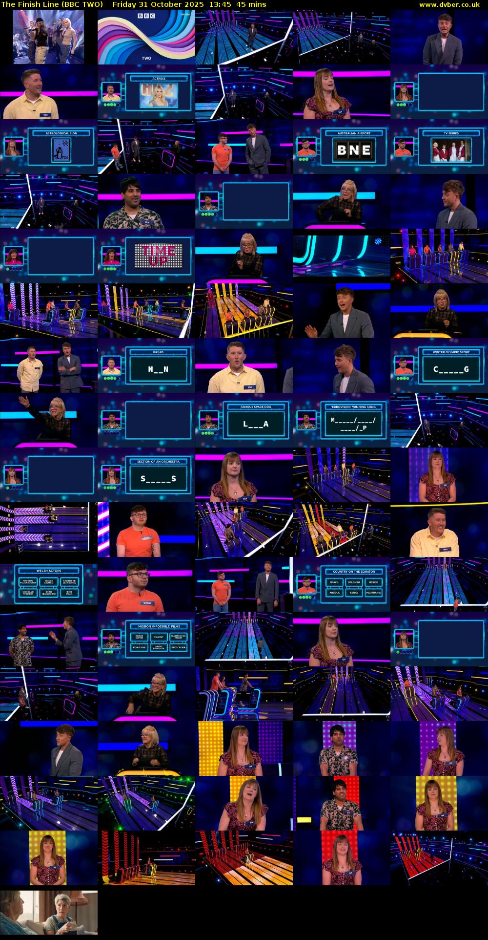 The Finish Line (BBC TWO) Friday 31 October 2025 13:45 - 14:30