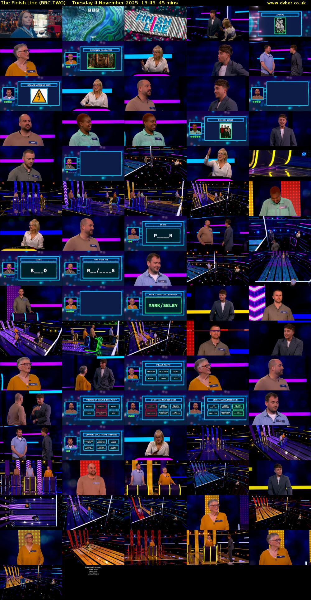 The Finish Line (BBC TWO) Tuesday 4 November 2025 13:45 - 14:30