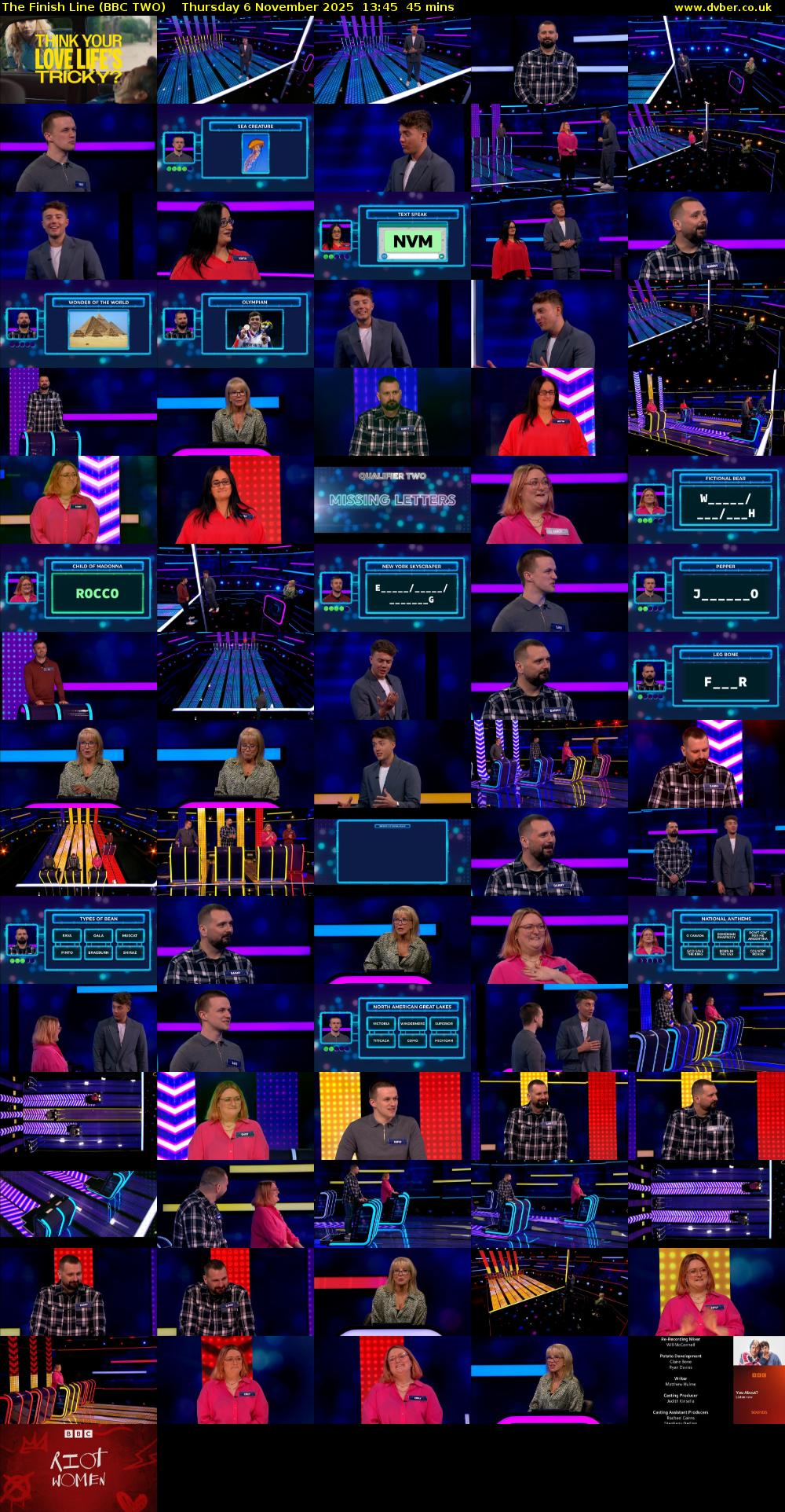 The Finish Line (BBC TWO) Thursday 6 November 2025 13:45 - 14:30