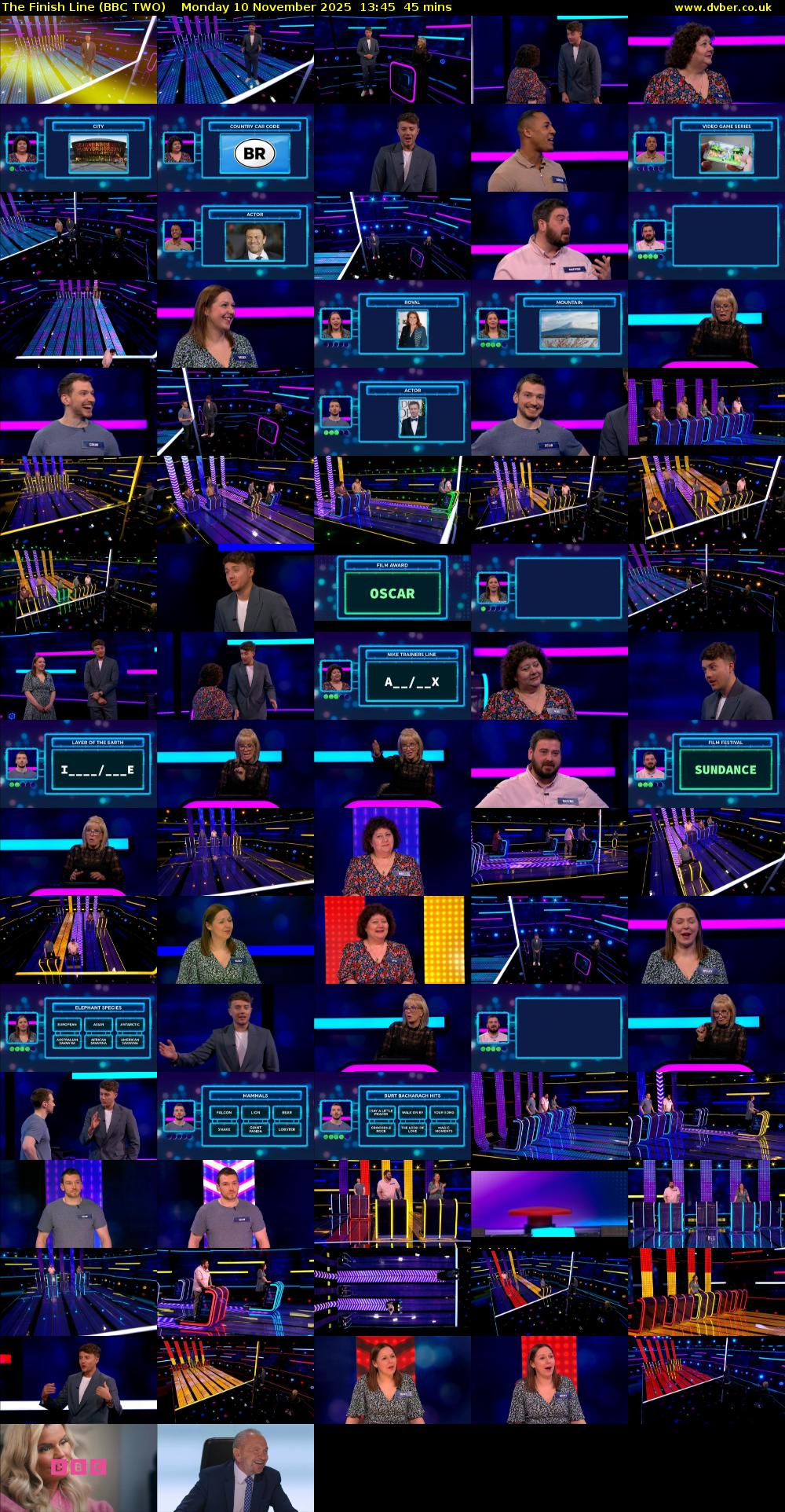 The Finish Line (BBC TWO) Monday 10 November 2025 13:45 - 14:30