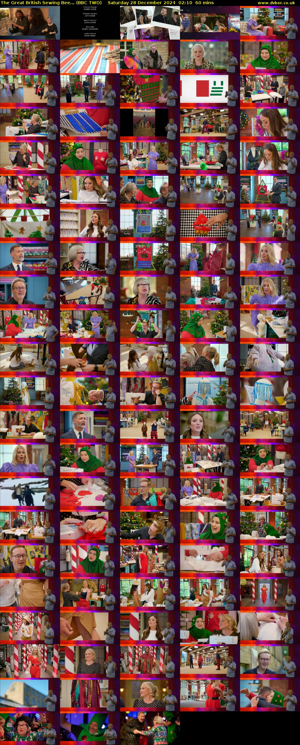 The Great British Sewing Bee... (BBC TWO) Saturday 28 December 2024 02:10 - 03:10