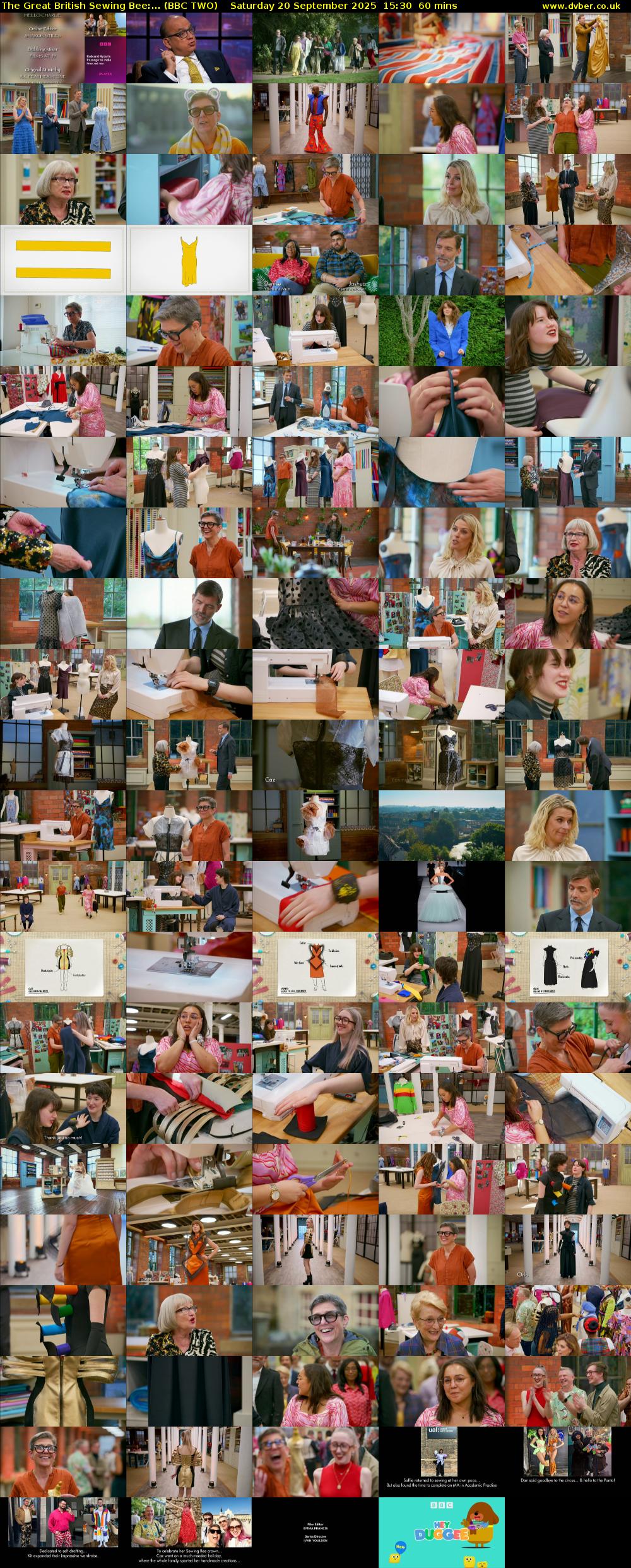 The Great British Sewing Bee:... (BBC TWO) Saturday 20 September 2025 15:30 - 16:30