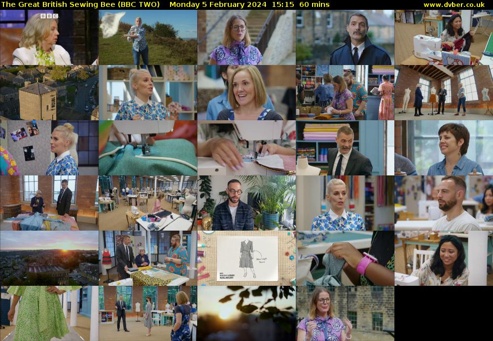 The Great British Sewing Bee (BBC TWO) Monday 5 February 2024 15:15 - 16:15